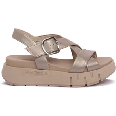 Sandalen met sleehak NeroGiardini NERO GIARDINI 675 ETOILE SAND
