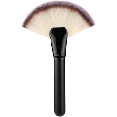 Pinceau Highlighter en Forme d'Éventail Unique, Pinceau de Maquillage Doux en Forme d'Éventail