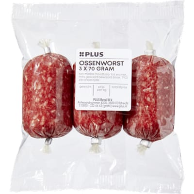 Ossenworst 3 x 70 gram