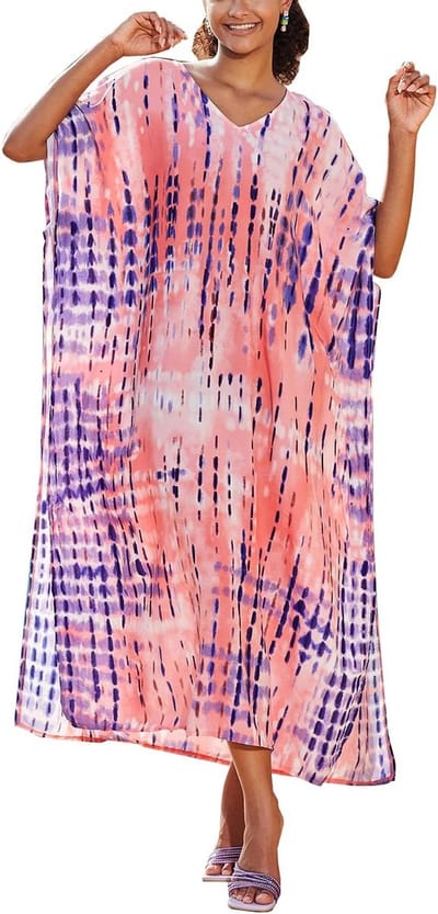 V-hals Maxi Kimono Badpakken en Bikini Bedekkende Jurk voor Dames