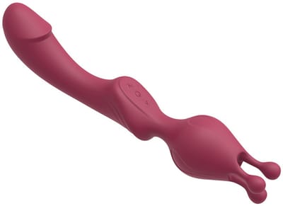 Oneay Vibrator met dubbele kop - meerdere frequentiestanden, verwarmde massager/seksspeeltje, waterdicht, siliconenmateriaal, seksspeeltje voor volwassenen.