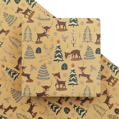 Dailygoods- Inpakpapier Kerst - 4 Vellen Cadeaupapier - 100 GSM - Geschenkverpakking - Winter Thema - Hoge Kwaliteit - 50,8 x 71 cm