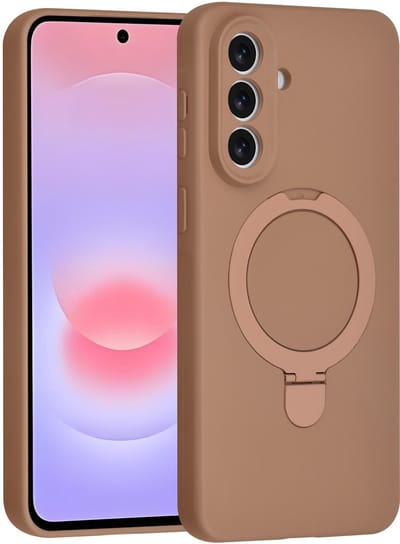 TUNIQ telefoonhoesje voor Samsung Galaxy A57 - MagSafe met ringhouder - Desert Bruin