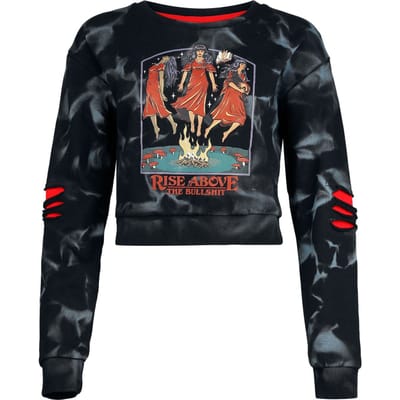 Steven Rhodes - Fun Sweatshirts - Rise Above the Bullshit - S tot XXL - voor Vrouwen - blauw-zwart