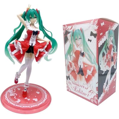 Anime Nouvelle Hatsune Miku Figurine Mini Personnage Ornements Kawaii Rose Vert Hatsune Décoration de Table pour la Maison Jouet Adulte Anniversaire Enfant