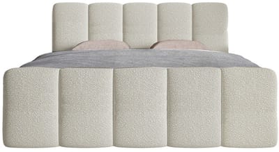 Boxspringbed Manitoba - Bouclé stof - 180 x 200 cm - Beige