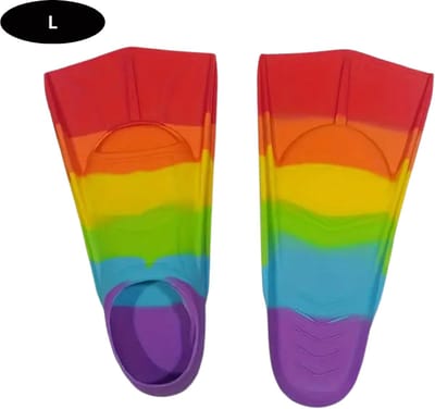 Bovista Zwemvliezen Voor Kinderen & Volwassenen - Flippers - Zwemflippers - Snorkelset - Regenboog - Maat L
