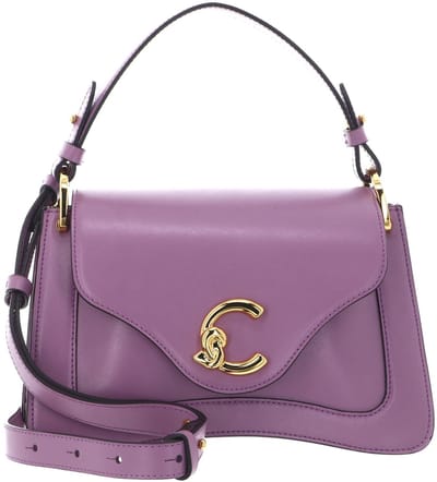 COCCINELLE Leren schoudertas handtas C-Me Calf Handbag Jellyfish paars