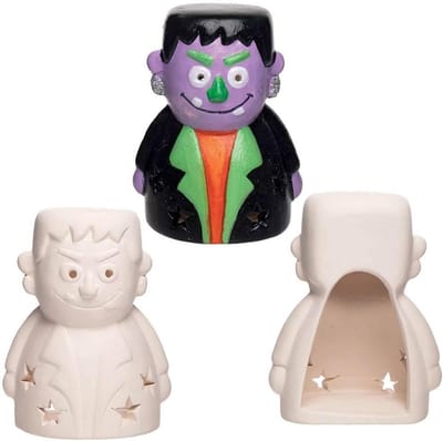 Keramische Windlichtjes Halloween Knutselset - 3 Stuks | Zelf Versieren
