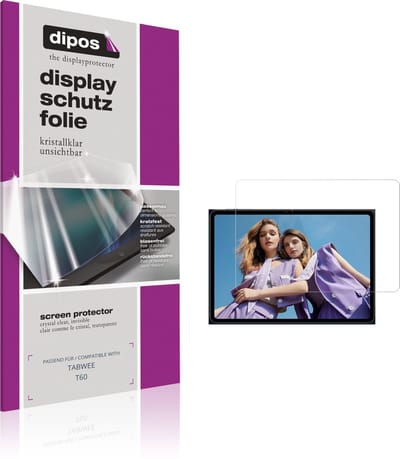 dipos – 2x Beschermfolie geschikt voor TABWEE T60 | Krasbestendige & heldere Screenprotector Ultra-Thin