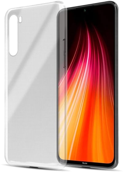 Cadorabo Hoesje geschikt voor Xiaomi RedMi NOTE 8 in VOLLEDIG TRANSPARANT - Beschermhoes gemaakt van flexibel TPU Silicone Case Cover