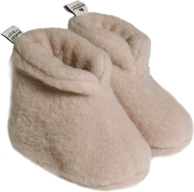 Alwero newborn slofjes merinowol Beige 3/6 mnd