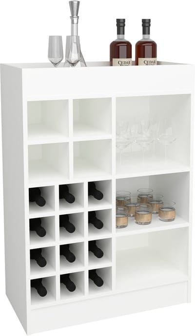 VCM Weinschrank | Maße ca. H. 100 x B. 70 x T. 38 cm | Küchenregal | Regal | Weinregal - Esilo