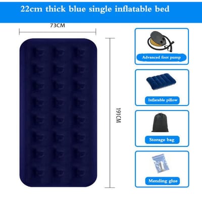 Multi-size luchtbed Slaapkamer luchtbed Lunchpauze Vouwbed Luchtpomp Luchtkussen Dubbel Thuis Luchtbed 99*191*22cm