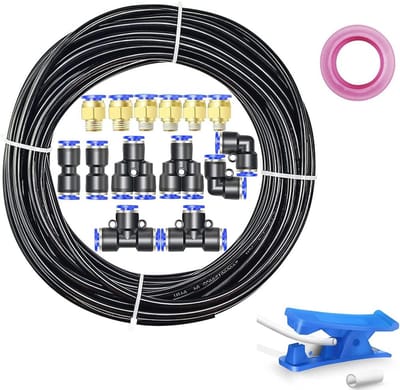 Flexibele tuinslang 8 mm OD X 5 mm ID - Polyurethaan luchtslang met 14 aansluitsets