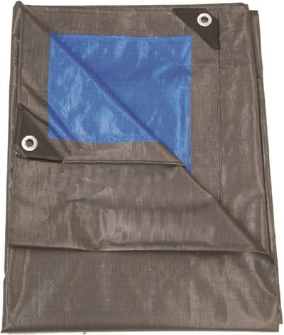 Talen Tools - Dekzeil - 90 gr/m2 - 4 x 5 m - Grijs/Blauw