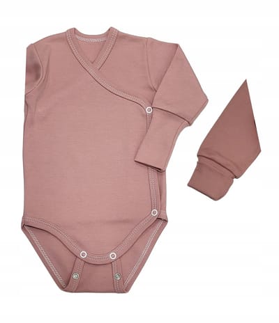 Dartomik Abcdefg-baby - Groeiende Body - Lange Mouwen - Katoen 100% - Puder Roze
