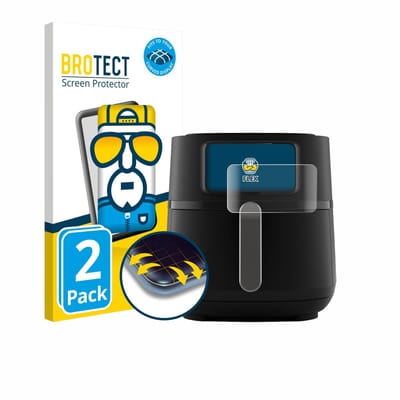 BROTECT - Screenprotector voor Philips Airfryer 5000 Series XXL 7,2L - Folie Beschermfolie transparant volledig dekking - 2 Stuks