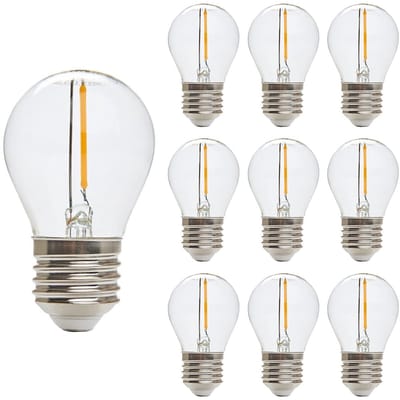 Kobi LED Filamentlamp E27 - 1.3W - 55lm - 3000K Warm Wit - 230V - Ø45mm - Voor Woonkamer, Hal of Plafondarmatuur - 10 stuks