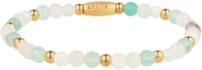 My Bendel - Elastische Kralenarmband met Verschillende Edelstenen • Rose Quartz, White Quartz & Fluorite - met Luxe Cadeauverpakking | Sieraden Voor Dames