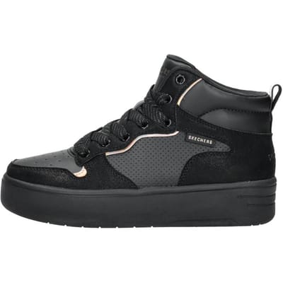 Skechers Court High Sneakers Hoog - Zwart