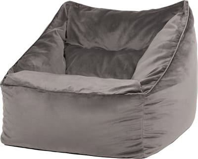 icon - Natalia XL Zitzak Fauteuil - Velours - Houtskool