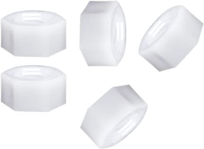 Witte Nylon Hexagon Moeren M12 - Set van 10 Stuks voor Duurzame Bevestiging en Montage