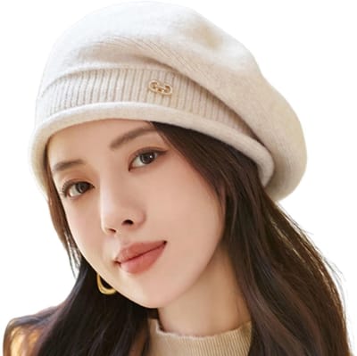 SamHeng Slouchy Beanie Hat voor Vrouwen - Mode Rimpel Beanie met Strass Voor Koude Winterdagen