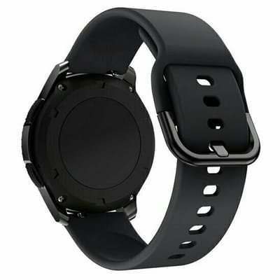 By Qubix - Siliconen sportband - Zwart - geschikt voor Huawei Watch 5 - 46mm
