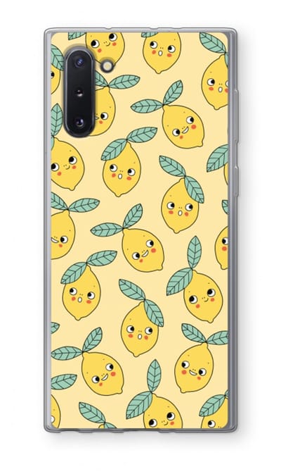 Hoesje geschikt voor Samsung Galaxy Note 10 hoesje - Citroenen - Soft Cover Telefoonhoesje - Bescherming aan alle Kanten en Schermrand