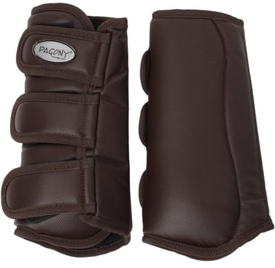 Pagony Dressage Boots Achter - Maat: Cob - Donkerbruin - Kunstleer