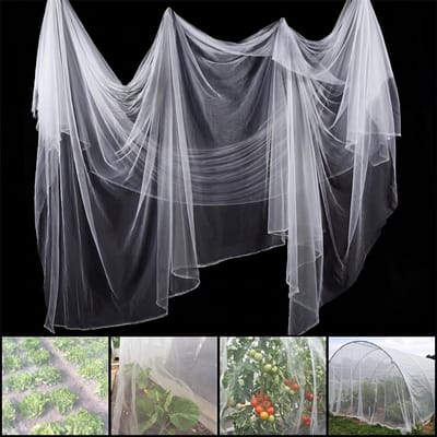 1-pak - Vogelnet - Insectennet - Tuinnet - Plantenbeschermingsnet - Gaas - Beschermt gewassen - Ademend - Scheidingswand - Doe-het-zelf - Geschikt voor tuinen, moestuinen, botanische tuinen, terrassen, tuinhuisjes, enz. - 2,4*6 m - Wit