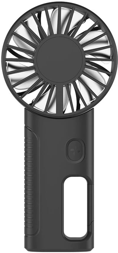 Handventilator - Draagbare Ventilator - 4 Instelbare Snelheden - USB Oplaadbaar - Karabijnhaak - Draadloze Tafelventilator - Nekventilator - Mini Ventilator - Voor Thuis, Kantoor, Buiten En Reizen - Zwart