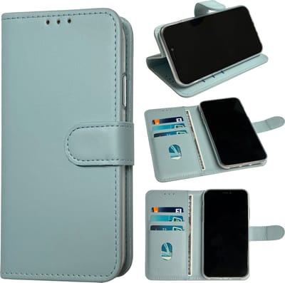 Casemania Hoesje Geschikt voor Samsung Galaxy A25 - Licht Blauw - Portemonnee Book Case - Pasjeshouder en Magneetlipje