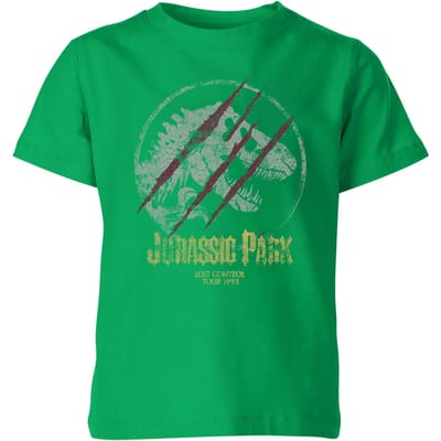 Jurassic Park Lost Control Kids' T-Shirt - Green - 98/104 (3-4 jaar)