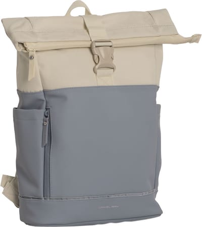 Daniel Ray Pittsburgh Rolltop Laptop Rugzak Waterproof - 15,6 inch - Blauw / Beige