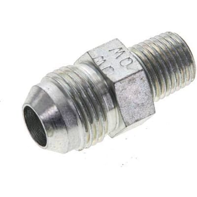 JIC  Dubbele Nippel UNF 3/4''-16 X 1/4'' NPT Staal 275bar [2 Stuks]
