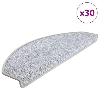 vidaXL - Trapmatten - 30 - st - 65x24x4 - cm - lichtgrijs - halfrond - groot