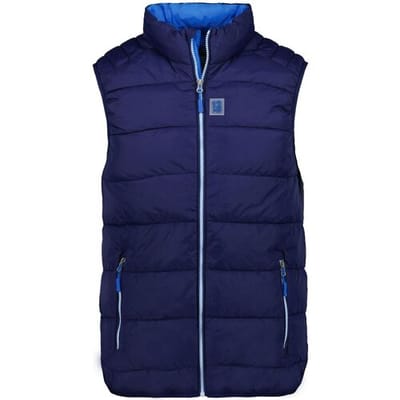 Ragman Body-Warmer Padded Vest Stand Up Zip Collar Side Pockets Ocean Blue / male