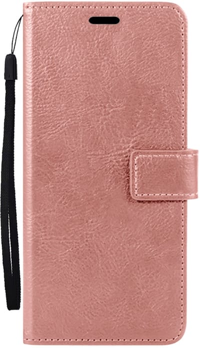 Hoes - Met Pasjeshouder - Geschikt voor Google Pixel 9a - Luxe Bookcase Portemonee - Flip Case - Kunstleer Book Case - Flipcase - Book Cover - Walletcase - PortemonneeHoes - Rosé goud