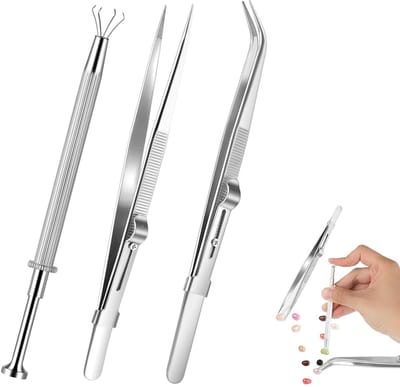 Dailygoods- Piercingtang 3-delig - Roestvrij Staal - Antislip Handgreep - Verstelbare Druk - Schokbestendig - Efficiënt Gereedschap - Piercingtools