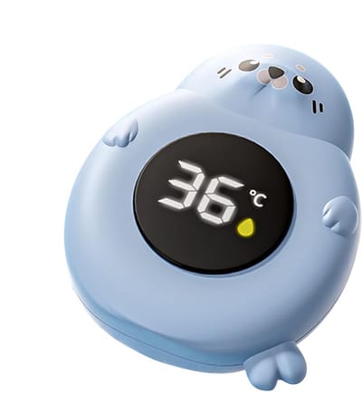 Badthermometer Baby - Water Sensor - Veilig Baden - Leuk Dieren Design - 9 x 7 cm - Wit