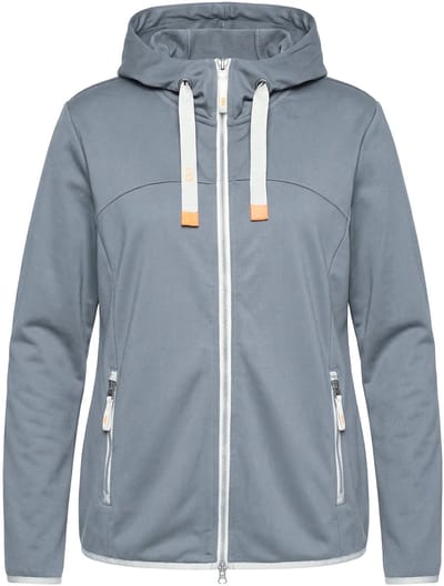 Laurasøn - Dames - Lifestyle sweatvest met capuchon - Groene agave - Maat 40+