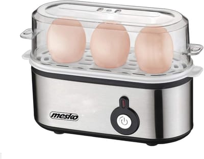 Eierkoker voor 3 Eieren - 350 W, Automatische Uitschakeling, Compact en Stijlvol