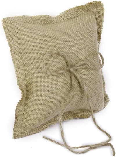 Kussen voor jute ringkussen voor ceremonie, bruidsdrager, zakformaat, perfect voor bruiloft en trouwdag accessoires