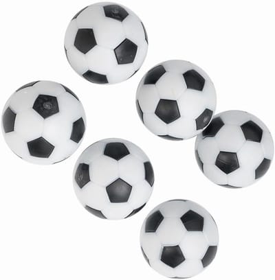 Tafelvoetbal Ballen - Foosball Ballen - Spelonderbreking Voorkomen - Stevig ABS Materiaal - 32 mm - Wit Zwart