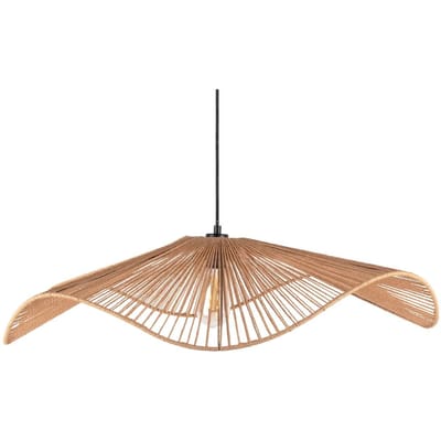 Leitmotiv Hanglamp Sombra Large - Naturel - 80x80x19cm - Modern - Hanglampen Eetkamer, Slaapkamer, Woonkamer