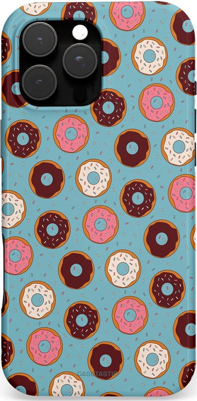 Casetastic hoesje geschikt voor Apple iPhone 16 Pro Max - MagSafe - Dubbellaagse bescherming - Donut Dromen - Fashion Case - Lichtblauw Bruin Bordeaux Saliegroen
