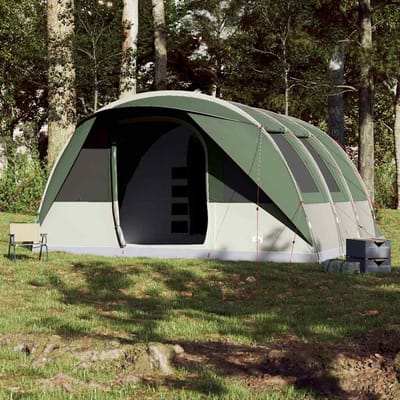 Vidaxl Tente Familiale, 7 Personnes, Tunnel, Verte, Imperméable