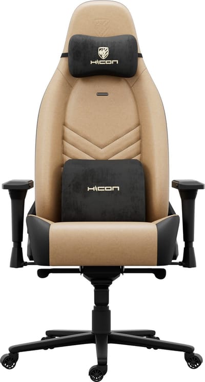 HICON® Premium Gamestoel - 4D Armleuningen - Kunstleer - 150 kg Infinity Maverick - Ergonomische Gamestoel - Bruin